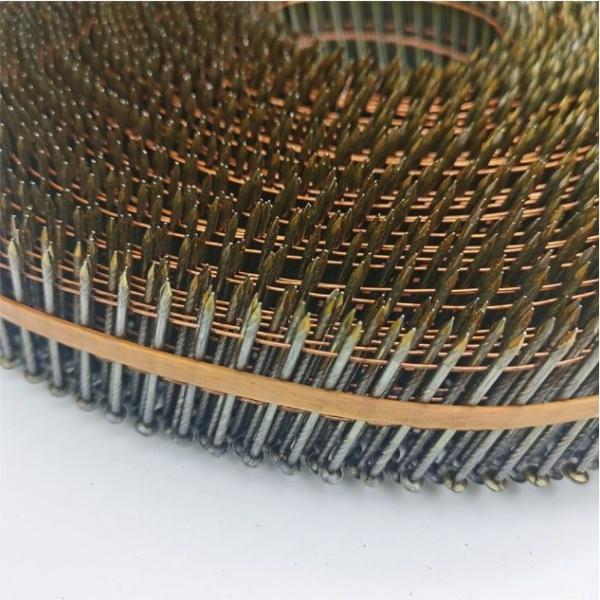 Pallet Coil Wire Nails Yellow Zinc White Pallet Screw Shank Coil Nails