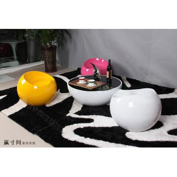 Novel Modern Half Ball Shape Round Bowl Fiberglass Tea Coffe Table