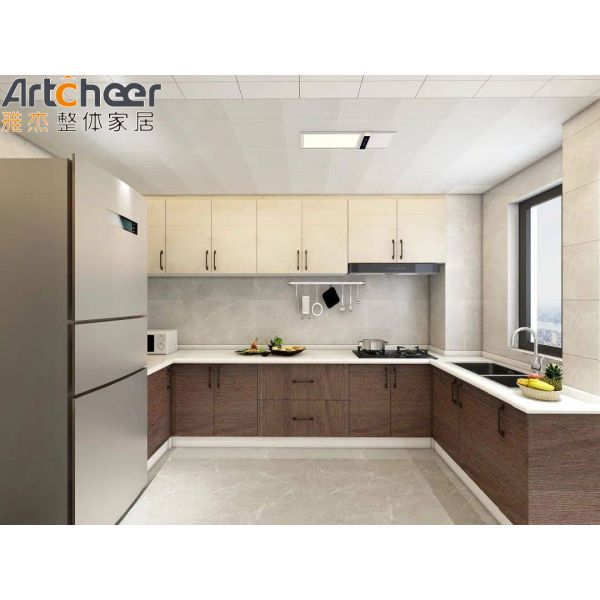 Wholesale U Shape Design Kitchen Cabinets with American Ash Wood Finish and Eco-Friendly Material