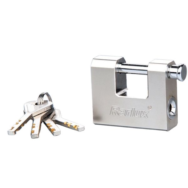 Rarlux High Quality  Nickel-plated Iron Anti-cut Padlock Vane Keys Rectangular Padlock