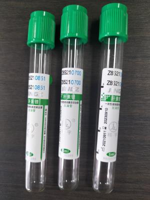 Green Cap 2ml-10ml Sodium Heparin Tube For Medical Blood Collection Test Tube