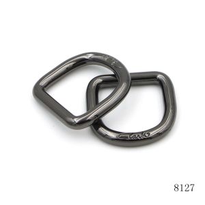 Heavy Duty Square D Ring 25mm Gunmetal Plated Custom Logo Zinc Alloy Round Metal