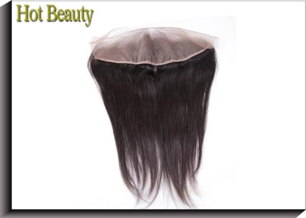 Unprocessed Human Hair Lace Closure Illusion Frontal 4 Inch By 13 Inch Lace Size Natural Color