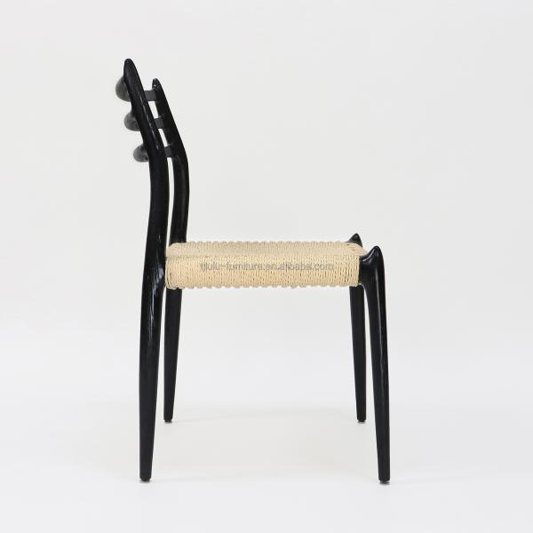 Nordic Modern Hand-woven Cord Wooden Dining Chair Made of Natural Solid Wood for Furniture
