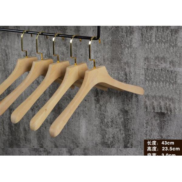 Unique Heavy Duty Wooden Garment Hangers For Coat Jacket Suit Custom Logo