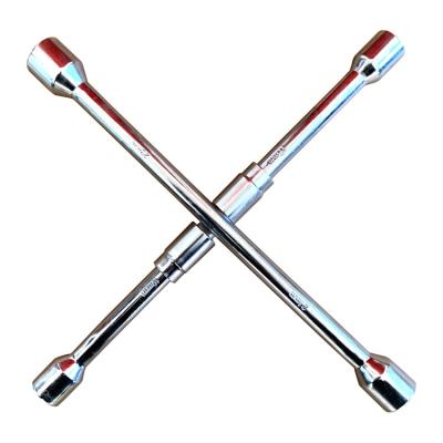 17/19/21/23mm Size Folding 4 Way Cross Wrench For Car Tire Replacement
