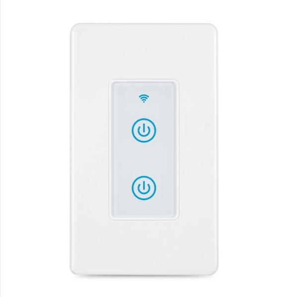 110V - 250V Smart Wifi Switch Single Pole Voice Control Switch 600W*2 Max Load Capacity