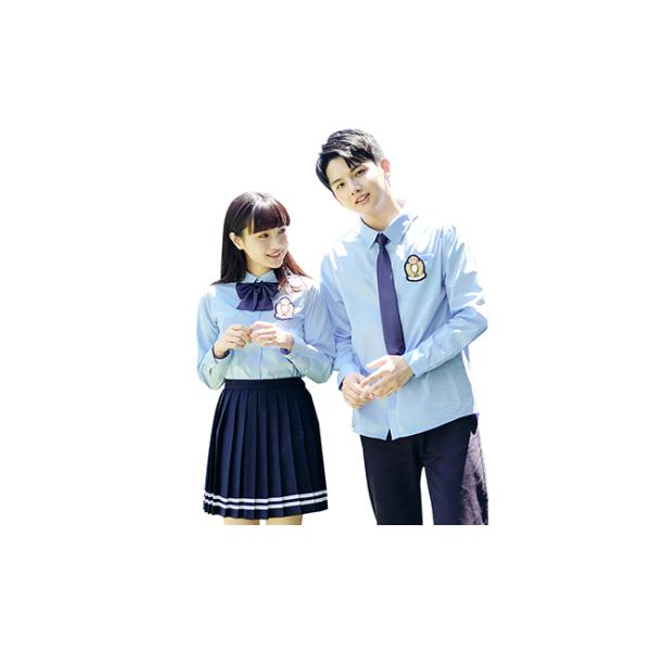 Girls International Middle High Teen School Uniform Shirt Korean White Long Sleeve