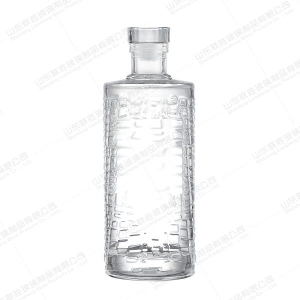 Bar Party Liquor Bottle Clear Glass Whiskey Decanter Dispenser Set 1000ml Estampagem Quente