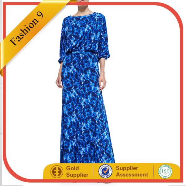 Ladies Women Printed Evening Dress