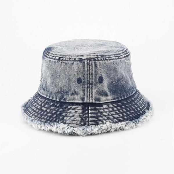 OEM ODM Washed The Raw Edges Jeans Bucket Hats Vintage Classic Bucket Hat