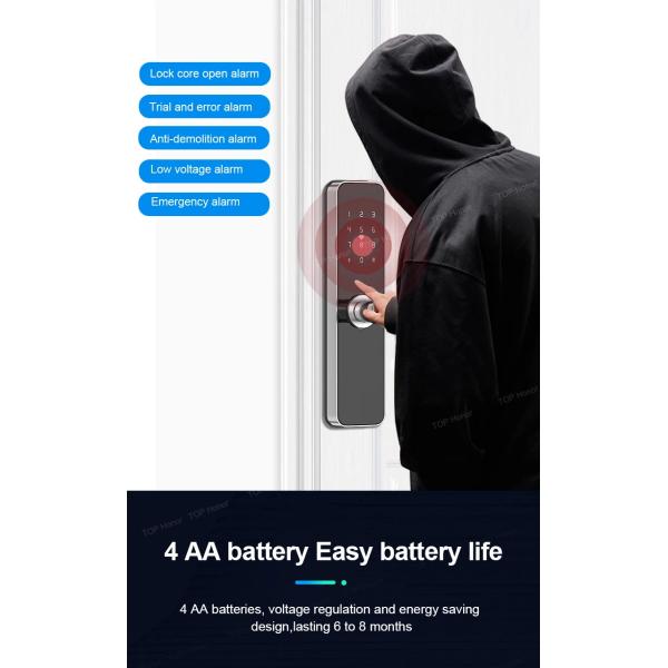 TTLock Smart Residential Электронные дверные замки Код отпечатков пальцев Карта ключа Доступ к приложению Tuya