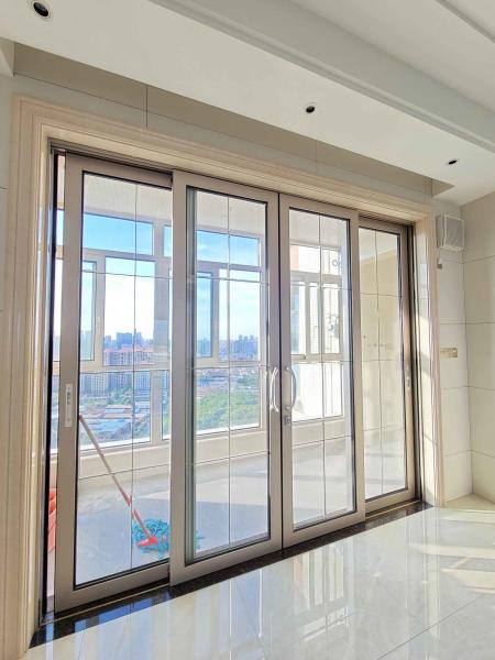 Durable Residential Aluminum Sliding Glass Doors Large Screen Push And Pull Opening
