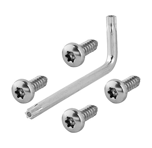 Anti Theft License Plate Screws Rustproof Stainless Steel Car Tag Plate Mounting Hardware M6 1/4