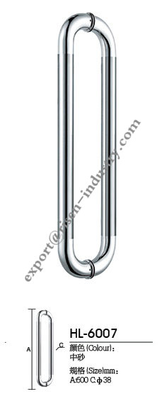 Stainless steel door handle HL6007, dia38 X 600