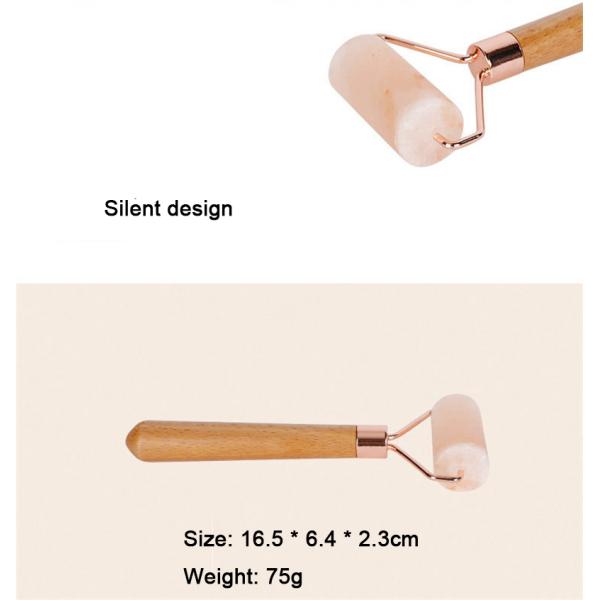 16.5*6.4*2.3cm Natural Himalayan Rock Salt Jade Face Roller for Facial Lifting and Wrinkle Removal
