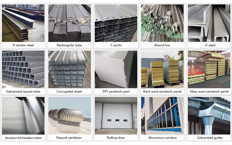 High Strength Steel Structure Hangar Construction Pre Engineered Metal Frame Hangar