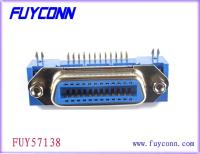 Le connecteur femelle d'ange de droite de carte PCB de 14 bornes Centronic avec des vis de Jack et le conseil ferment à clef