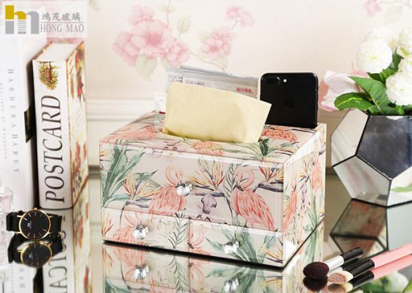 European Creative Design Glass Tissue Box , Rectangular Kleenex Box Covers