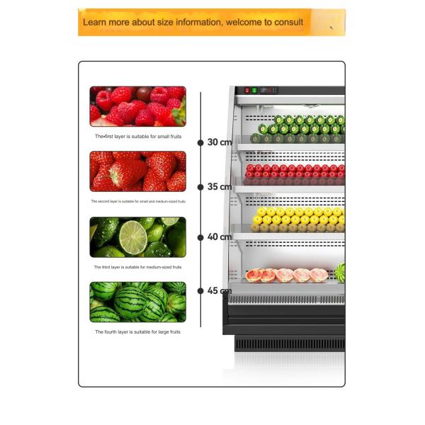 All Copper Tube Refrigeration Material Display Cabinet for Retail Showcase in Bakery