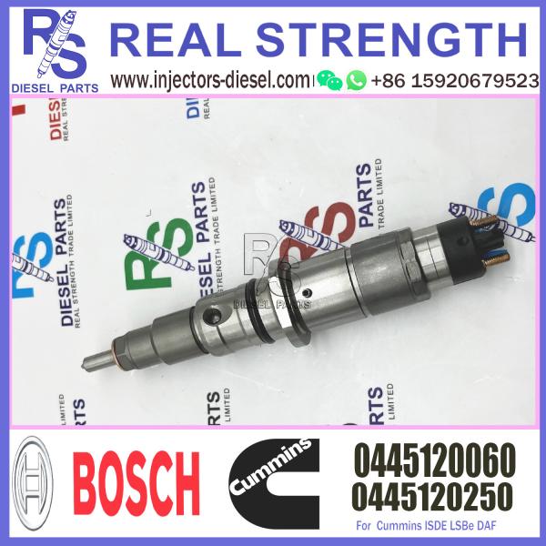 injetor comum 0445120060 do trilho da fonte da fábrica do bocal do injetor de combustível diesel 0445120250 para CUMMINS ISBe DAF6.7D 3.9D 4.5D