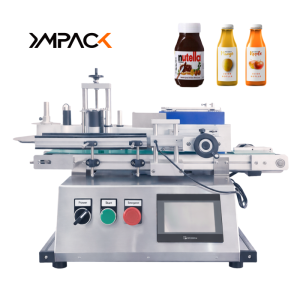 SUS304 Small Plastic Water Bottle Label Printer Machine Printing Applicator Tabletop
