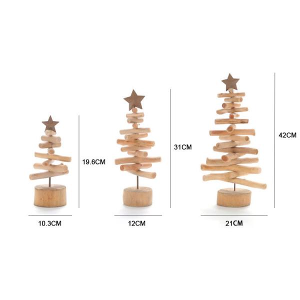 Custom Printing Artificial Xmas Trees Mini Wooden Decoration for Home Decor Christmas Tree