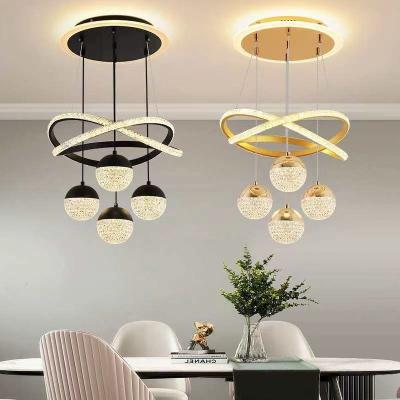 Home Acrylic Staircase Pendant Chandelier Lighting For Living Room Restaurant