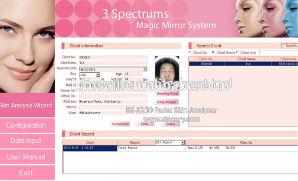 UV RGB Light Facial Skin Analysis BS-3200 Skin Analyzer