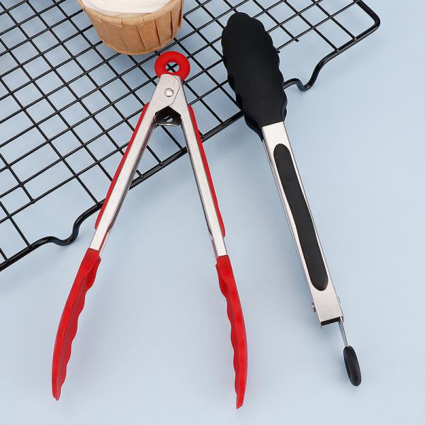 Силиконовые кухонные зубчики с силиконовыми кончиками набор из 3 теплоустойчивых зубчиков инструменты для подачи пищи 7 дюймов 9 дюймов 12 дюймов