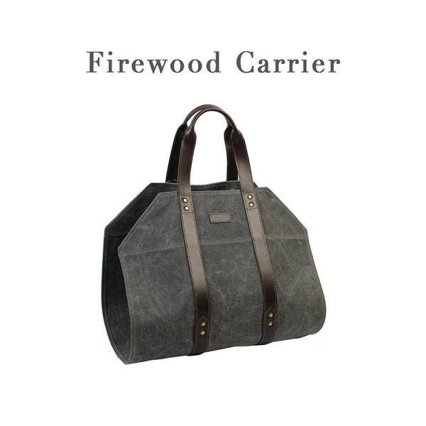 Light Weight Firewood Tote Canvas Log Carrier Waxed Canvas Material Made