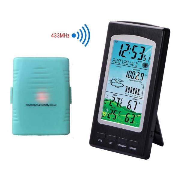 WS1070C Household Wireless Thermometer And Hygrometer With Moon Phase And Temperature Accuracy ±1 ° C
