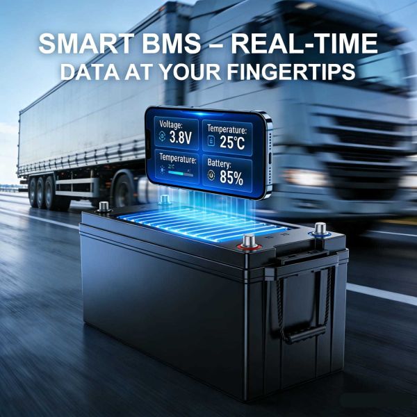 48V 100Ah/150Ah Smart Truck Start-Stop Lithium Battery – Real-Time Monitoring