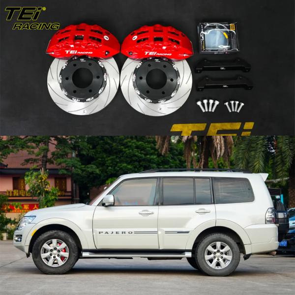 Kit de travagem frontal grande 6 Calibre de pistão com 332x32mm rotor sistema de travagem automático BBK para MITSUBISHI PAJERO 17 polegadas carro borda