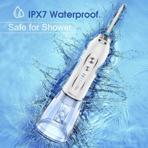 HF-6 Upgraded Cordless Water Dental Flosser Electric Dental Oral Irrigator Professional Water Flosser Teeth Cleaner H2ofloss