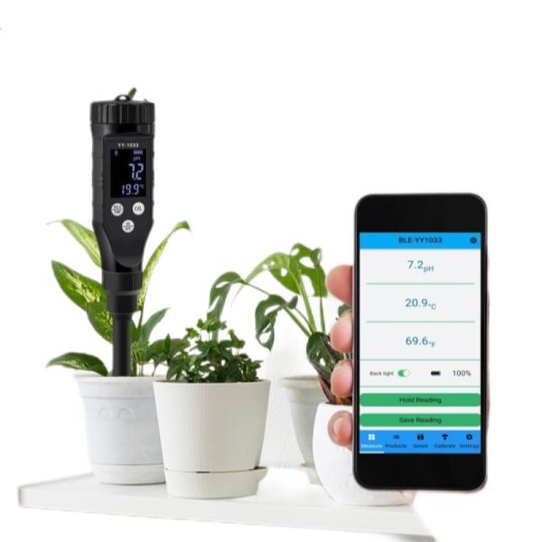 携帯デジタル土壌pH検査器 ブルートゥースデータログ