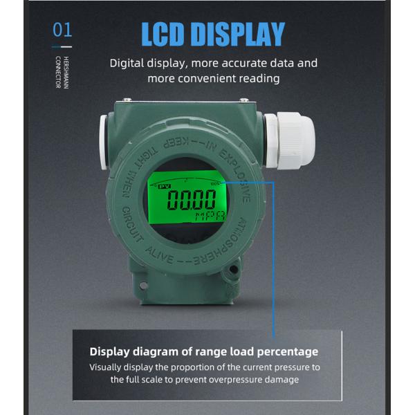 Zhejiang Produced 0.5%FS 24v LED Digital Display High Temperature Pressure Transmitter
