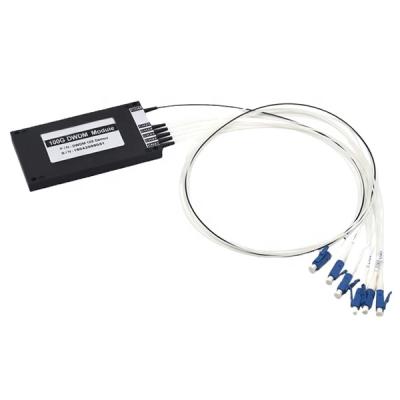 100GHz 1×5 DWDM Mux/Demux AWG 40 Channel C-Band with LC/UPC Single Fiber Plastic ABS Box Module