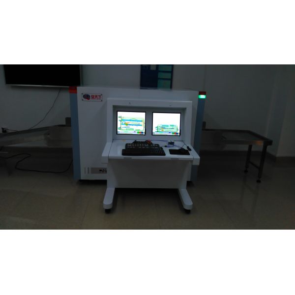 Dual View X-Ray Baggage Inspection System AT6550D Baggage X Ray Machine For