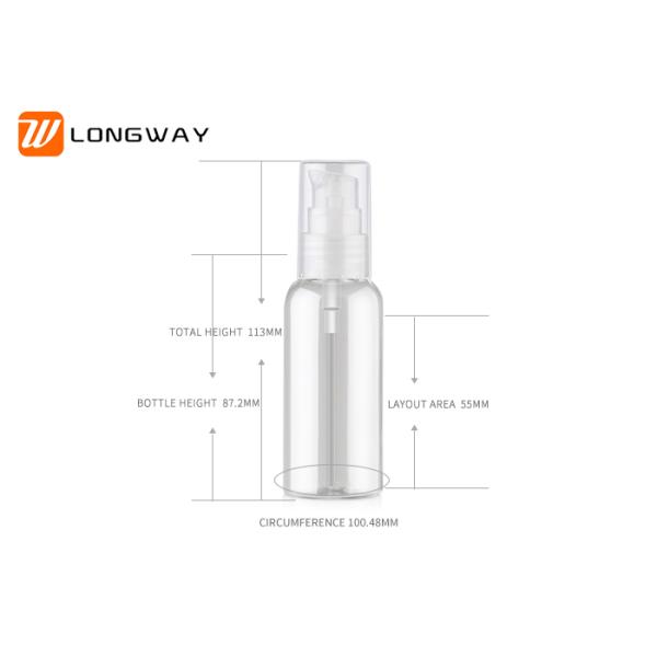 PET refillable cream pump bottle ideal for lotion cream cosmetic packaging