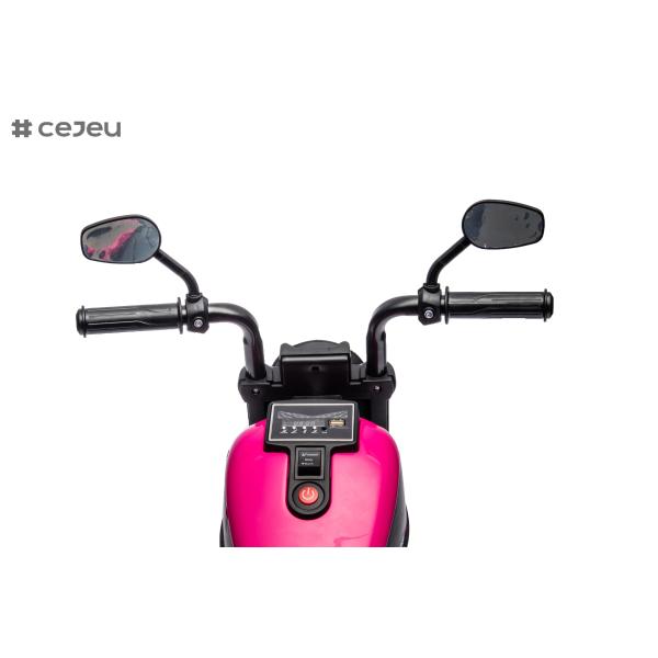 Electric Kids Motorcycle Toy, Music & Lights, Hand Acceleration & Foot Brake, 6V4.5AH