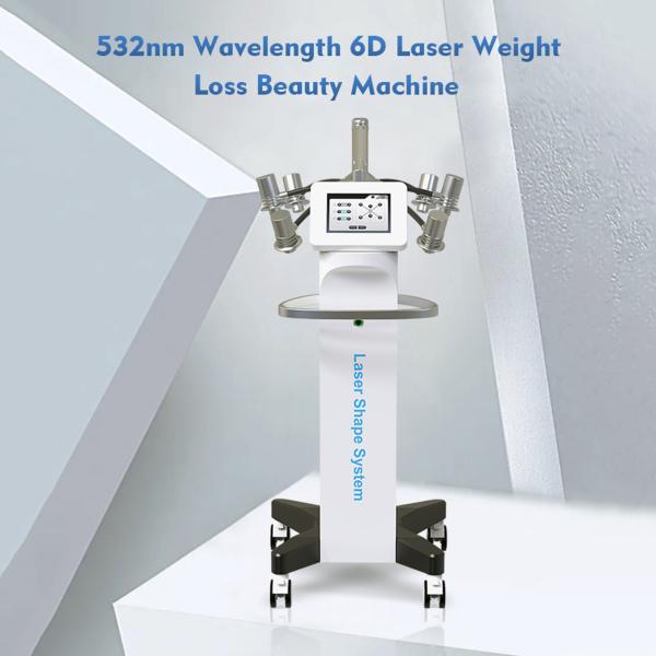 6D Diode Laser 532nm Ultrasound Weight Loss Machine 1-200mw Air Cooled