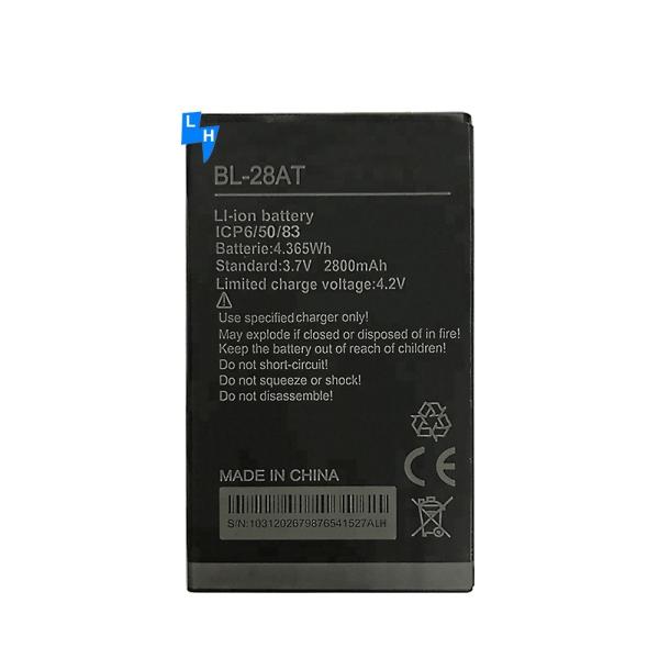 ODM BL-28AT 2800mAh Y3 Plus Bateria para telemóvel Bateria para Tecno Camon Y2