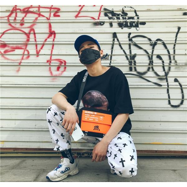 New men's and women's polyester waterproof shoulder bag slung personality street fashion bag