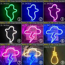 LED Neon Night Light Wall Hanging Neon Sign for Kids Room Home Bedroom Party Bar Wedding Decoration Christmas Gift Neon Lamp