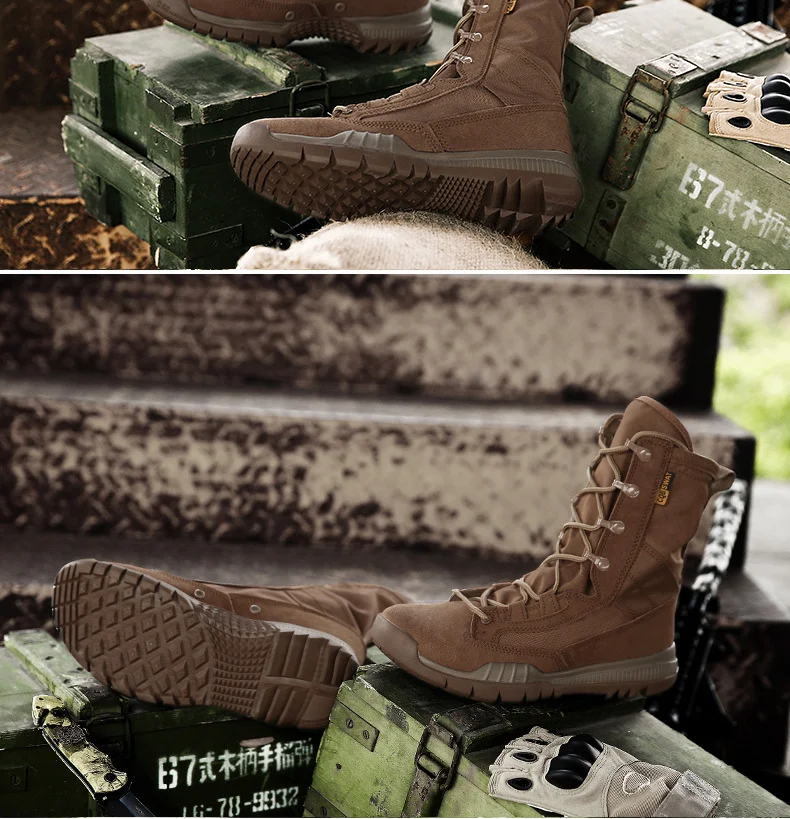 Wholesale High Quality Outdoor Hiking Boots Breathable Men's Tactical Boots