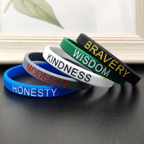 Manufacturer Slogan Watchword Printed Adult Bracelets Custom Business Event Souvenir Gift Custom Silicone Wristbands
