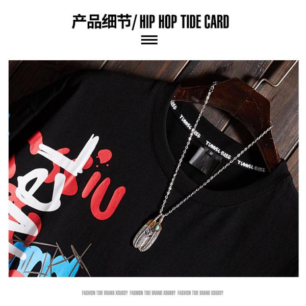 Dark Graphic Tees Short Sleeve Students Cotton T Shirts custom samll quantity clothing