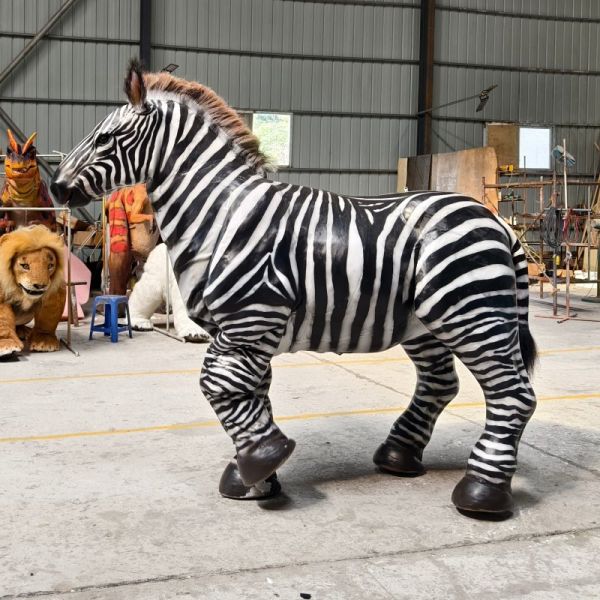 Customized Performance Realistic Animatronic Zebra Animal Single Person Costume for Sale