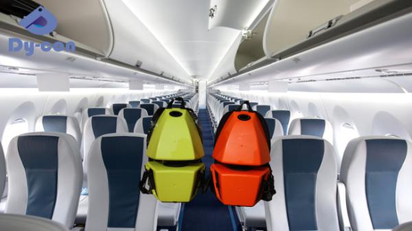 Aspirateur sac à dos mini réglable jaune avec corps en plastique ABS